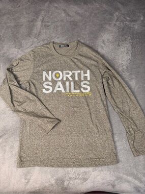 North Sails Heathered Olive Crew Neck Long Sleeve